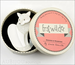 Erstwilder Cat Brooch Pin Claudette Cream White Box