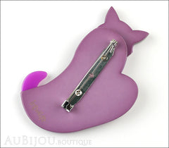 Erstwilder Cat Brooch Pin Claudette Purple Back