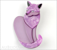 Erstwilder Cat Brooch Pin Claudette Purple Front