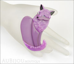 Erstwilder Cat Brooch Pin Claudette Purple Mannequin