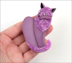 Erstwilder Cat Brooch Pin Claudette Purple Model