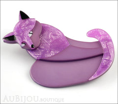 Erstwilder Cat Brooch Pin Claudette Purple Side