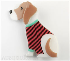 Erstwilder Dog Pin Brooch Beatrice Beagle Red Front
