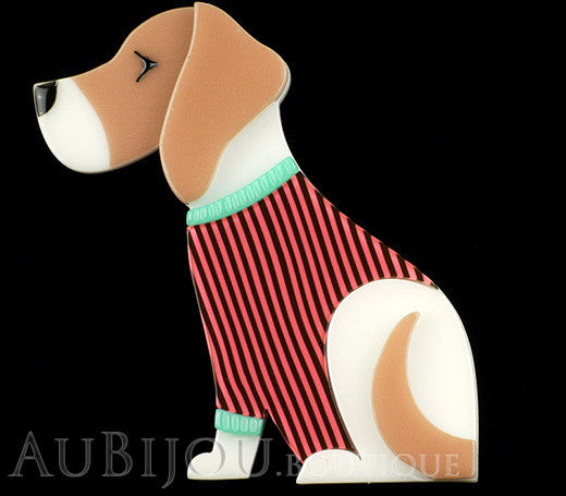 Erstwilder Dog Pin Brooch Beatrice Beagle Red Gallery