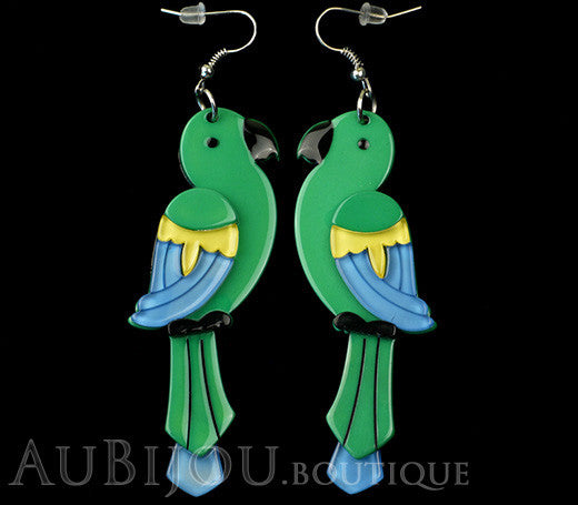 Erstwilder Earrings Pancha’s Parrots Green Gallery