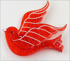 Erstwilder Pin Brooch Barbarella’s Bird Red Front