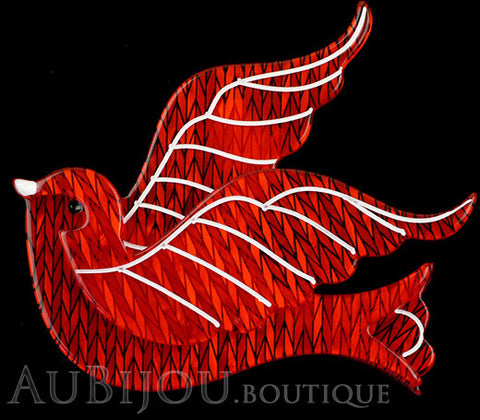 Erstwilder Pin Brooch Barbarella’s Bird Red Gallery