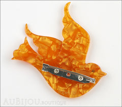 Erstwilder Pin Brooch Barbarella’s Bird Yellow-Orange Back
